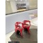 Saint Laurent Heel 10.3cm Platform 2.5cm Tribute Sandals in Smooth Leather 315490 Red