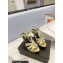 Saint Laurent Heel 10.3cm Platform 2.5cm Tribute Sandals in Smooth Leather 315490 Beige
