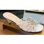 Gucci Heel 4.5cm Slide Sandals White with crystals Interlocking G 2023