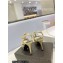 Saint Laurent Heel 10.3cm Platform 2.5cm Tribute Sandals in Smooth Leather 315490 Beige