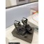 Saint Laurent Heel 10.3cm Platform 2.5cm Tribute Sandals in Smooth Leather 315490 Black