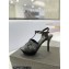 Saint Laurent Heel 10.3cm Platform 2.5cm Tribute Sandals in Smooth Leather 315490 Black