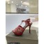Saint Laurent Heel 10.3cm Platform 2.5cm Tribute Sandals in Smooth Leather 315490 Burgundy