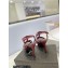 Saint Laurent Heel 10.3cm Platform 2.5cm Tribute Sandals in Smooth Leather 315490 Burgundy
