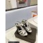 Saint Laurent Heel 10.3cm Platform 2.5cm Tribute Sandals in Smooth Leather 315490 Silver