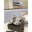 Saint Laurent Heel 10.3cm Platform 2.5cm Tribute Sandals in Smooth Leather 315490 Silver