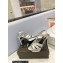 Saint Laurent Heel 10.3cm Platform 2.5cm Tribute Sandals in Smooth Leather 315490 Silver