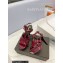 Saint Laurent Heel 10.3cm Platform 2.5cm Tribute Sandals in Patent Leather 315490 Burgundy