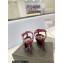 Saint Laurent Heel 10.3cm Platform 2.5cm Tribute Sandals in Patent Leather 315490 Burgundy