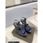 Saint Laurent Heel 10.3cm Platform 2.5cm Tribute Sandals in Patent Leather 315490 Blue
