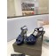 Saint Laurent Heel 10.3cm Platform 2.5cm Tribute Sandals in Patent Leather 315490 Blue