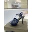Saint Laurent Heel 10.3cm Platform 2.5cm Tribute Sandals in Patent Leather 315490 Blue
