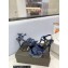 Saint Laurent Heel 10.3cm Platform 2.5cm Tribute Sandals in Patent Leather 315490 Blue