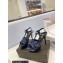 Saint Laurent Heel 10.3cm Platform 2.5cm Tribute Sandals in Patent Leather 315490 Blue