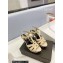 Saint Laurent Heel 10.3cm Platform 2.5cm Tribute Sandals in Patent Leather 315490 Beige