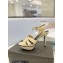 Saint Laurent Heel 10.3cm Platform 2.5cm Tribute Sandals in Patent Leather 315490 Beige