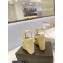 Saint Laurent Heel 12.5cm Platform 3.5cm Tribute Wedge Espadrilles in Smooth Leather 611924 Beige