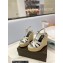Saint Laurent Heel 12.5cm Platform 3.5cm Tribute Wedge Espadrilles in Smooth Leather 611924 Silver