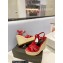 Saint Laurent Heel 12.5cm Platform 3.5cm Tribute Wedge Espadrilles in Smooth Leather 611924 Red