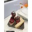 Saint Laurent Heel 12.5cm Platform 3.5cm Tribute Wedge Espadrilles in Smooth Leather 611924 Burgundy