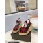 Saint Laurent Heel 12.5cm Platform 3.5cm Tribute Wedge Espadrilles in Patent Leather 611924 Burgundy