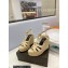 Saint Laurent Heel 12.5cm Platform 3.5cm Tribute Wedge Espadrilles in Patent Leather 611924 Beige