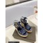 Saint Laurent Heel 12.5cm Platform 3.5cm Tribute Wedge Espadrilles in Patent Leather 611924 Blue