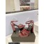Saint Laurent Heel 10cm Platform 2cm Tribute Sandals in Smooth Leather Burgundy