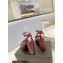 Saint Laurent Heel 10cm Platform 2cm Tribute Sandals in Smooth Leather Burgundy