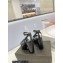 Saint Laurent Heel 10cm Platform 2cm Tribute Sandals in Smooth Leather Black