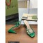 Gucci Heel 9cm Slide Sandals Green with crystals Interlocking G 2023