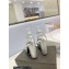 Saint Laurent Heel 10cm Platform 2cm Tribute Sandals in Smooth Leather Silver