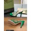 Gucci Heel 9cm Slide Sandals Green with crystals Interlocking G 2023