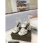 Saint Laurent Heel 10cm Platform 2cm Tribute Sandals in Smooth Leather White