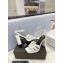 Saint Laurent Heel 10cm Platform 2cm Tribute Sandals in Smooth Leather White