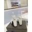 Saint Laurent Heel 10cm Platform 2cm Tribute Sandals in Smooth Leather White