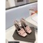 Saint Laurent Heel 10cm Platform 2cm Tribute Sandals in Smooth Leather Pink