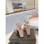 Saint Laurent Heel 10cm Platform 2cm Tribute Sandals in Smooth Leather Pink