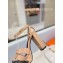 Saint Laurent Heel 10cm Platform 2cm Tribute Sandals in Patent Leather Nude