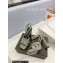 Saint Laurent Heel 10cm Platform 2cm Tribute Sandals in Patent Leather Gray