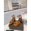 Saint Laurent Heel 10cm Platform 2cm Tribute Sandals in Patent Leather Brown