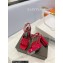 Saint Laurent Heel 10cm Platform 2cm Tribute Sandals in Patent Leather Red
