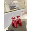 Saint Laurent Heel 10cm Platform 2cm Tribute Sandals in Patent Leather Red