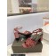 Saint Laurent Heel 6.5cm Tribute Sandals in Smooth Leather Burgundy