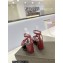 Saint Laurent Heel 6.5cm Tribute Sandals in Smooth Leather Burgundy