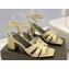 Saint Laurent Heel 6.5cm Tribute Sandals in Smooth Leather Beige