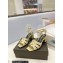 Saint Laurent Heel 6.5cm Tribute Sandals in Smooth Leather Beige