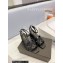 Saint Laurent Heel 6.5cm Tribute Sandals in Smooth Leather Black