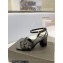 Saint Laurent Heel 6.5cm Tribute Sandals in Smooth Leather Black