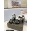 Saint Laurent Heel 6.5cm Tribute Sandals in Smooth Leather Black